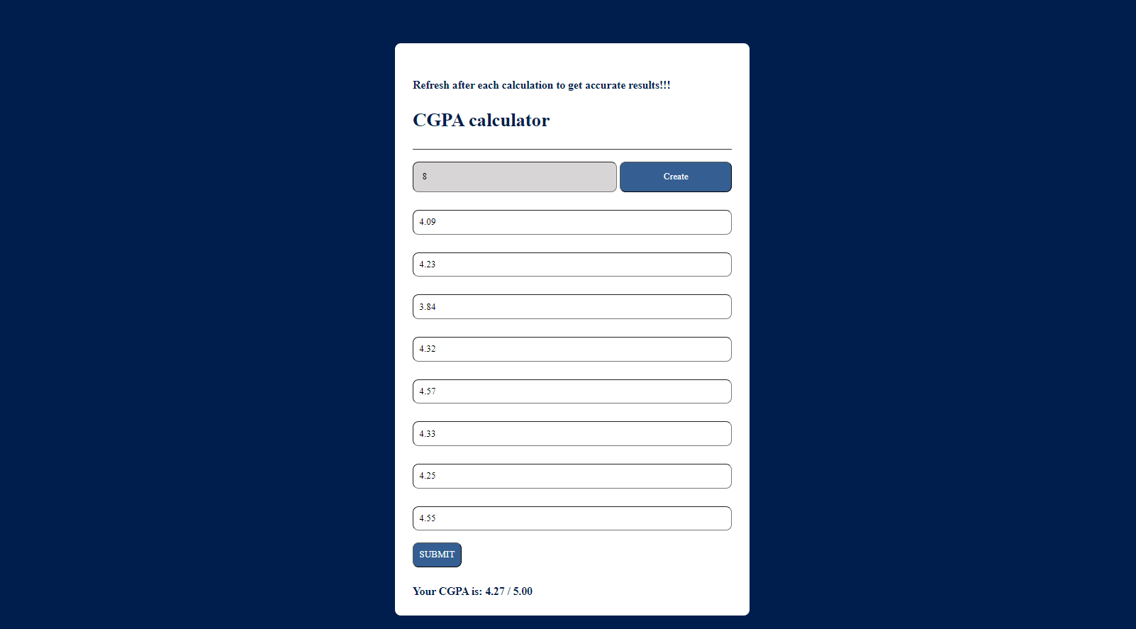 CGPA Calculator Image 3