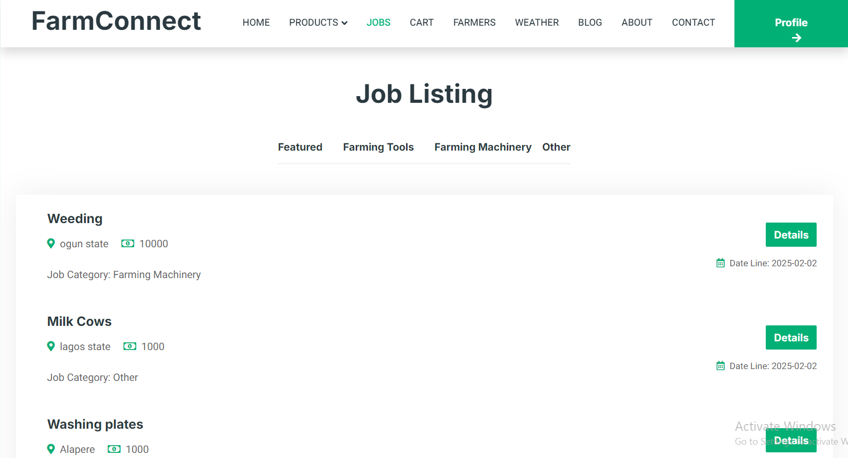 FarmConnect Web Application Image 2