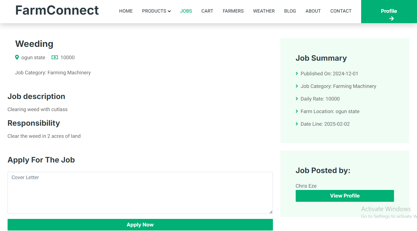 FarmConnect Web Application Image 3