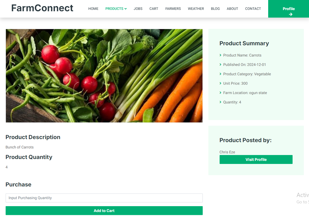 FarmConnect Web Application Image 5