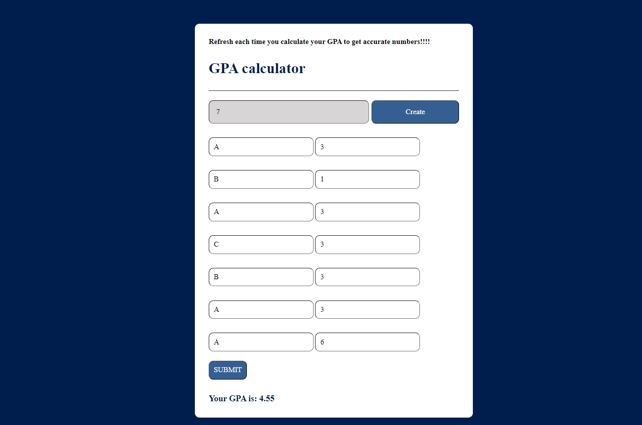 GPA Calculator Image 3