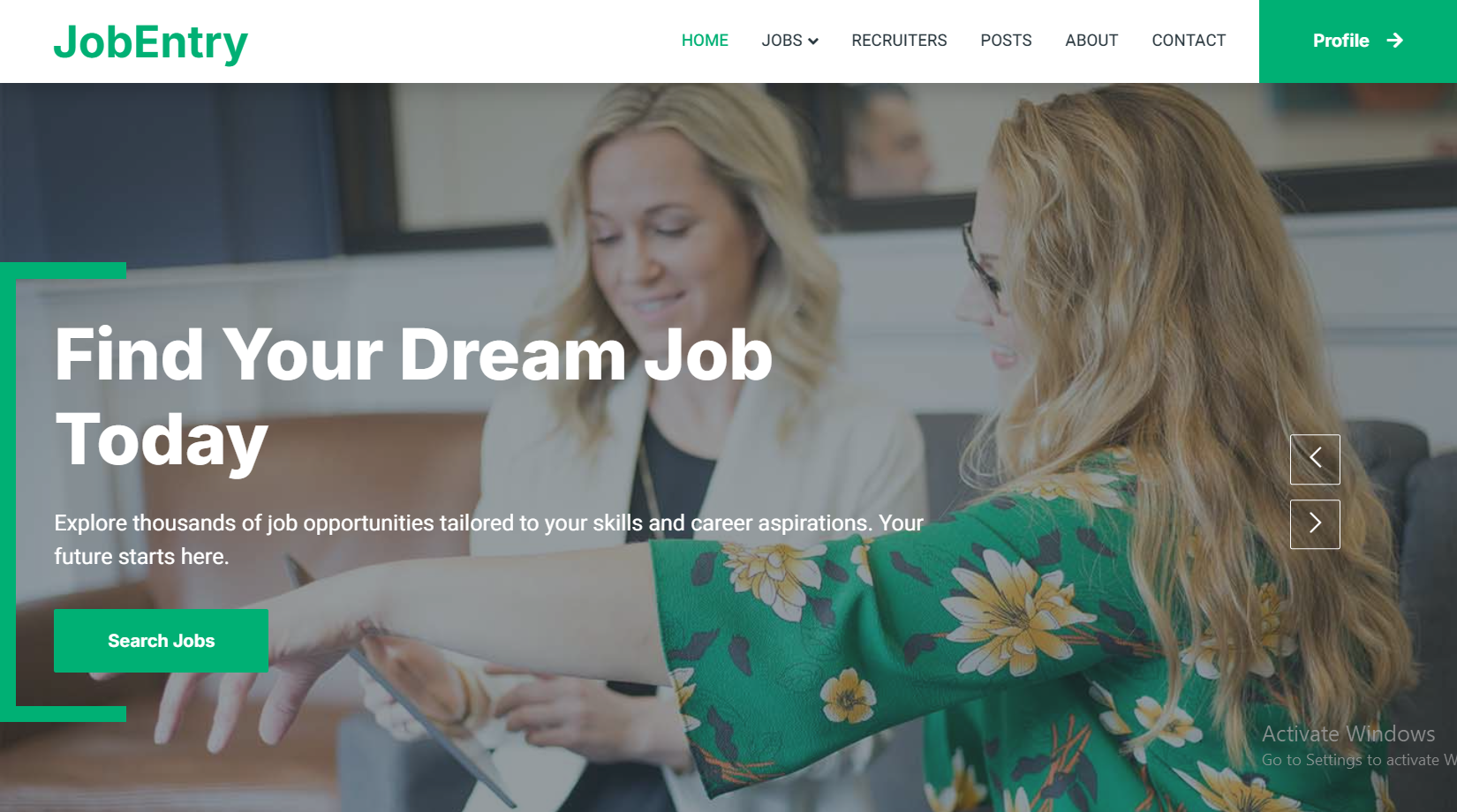 JobEntry Web Application Image 1