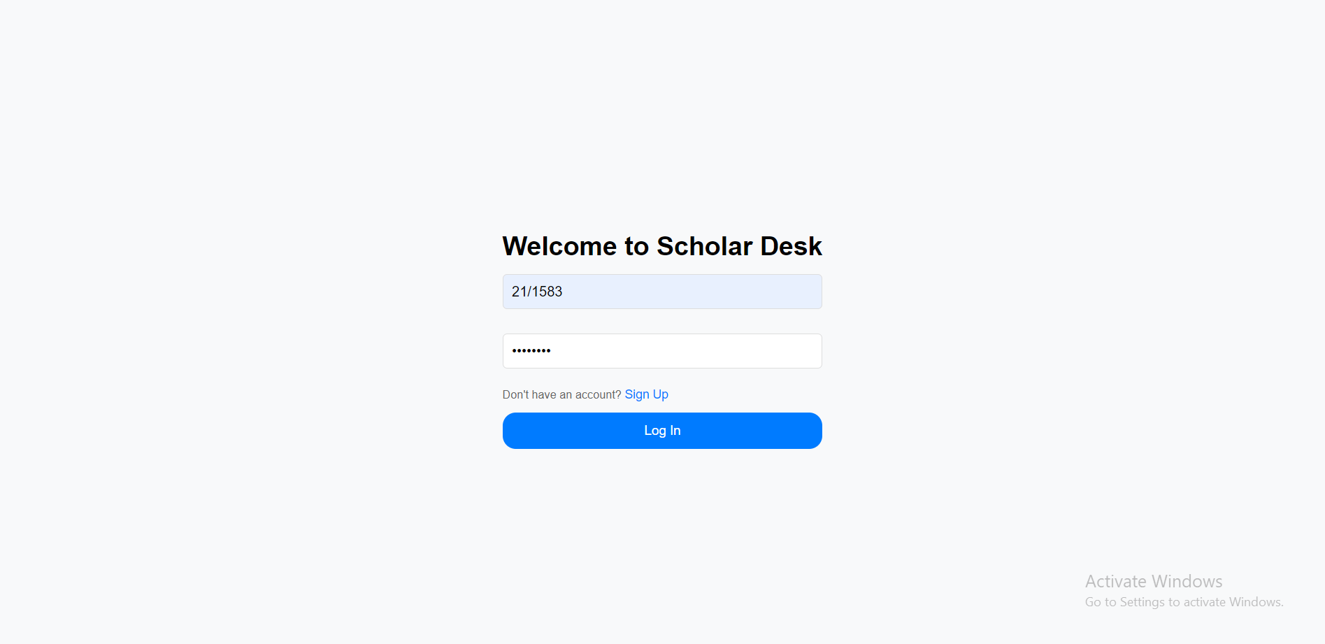 ScholarDesk Web Application Image 1