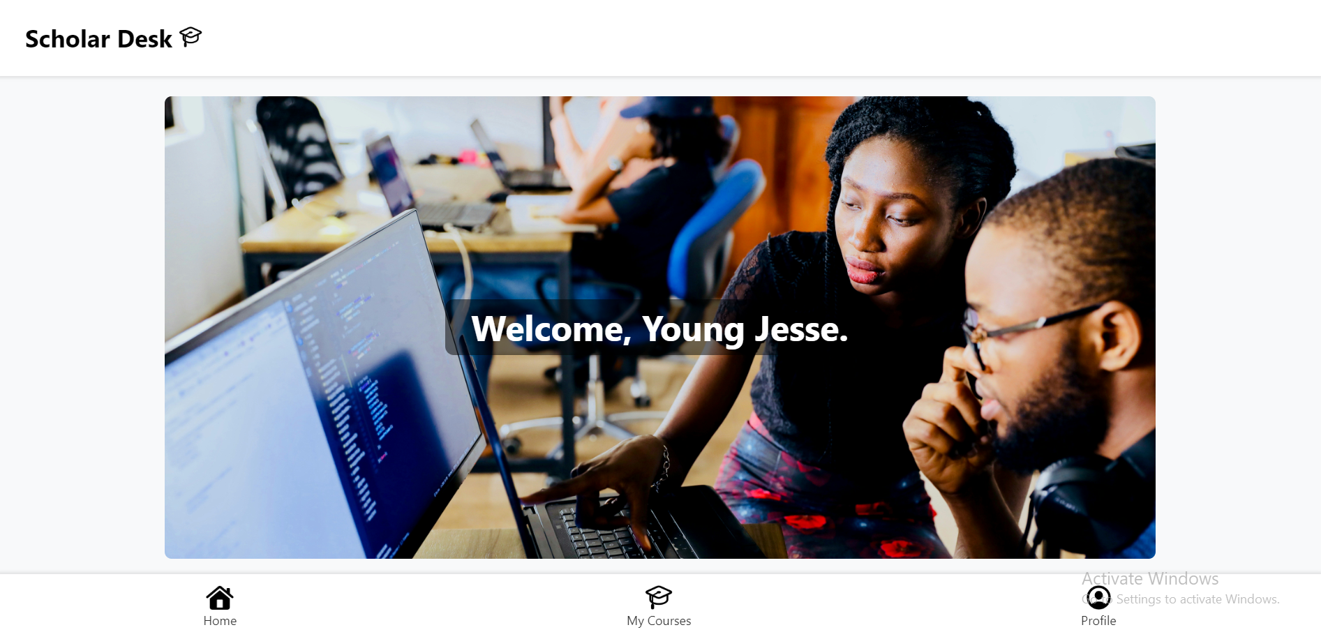 ScholarDesk Web Application Image 2
